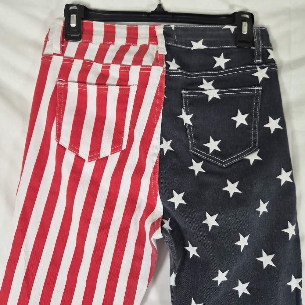 American Flag Jeans Womens US 6 Stars Stripes Red White Blue Patriotic‎ Bell... - Picture 10 of 14